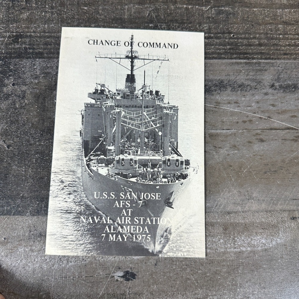 USS San Jose‎ AFS-7 Change of Command 1975 Alameda